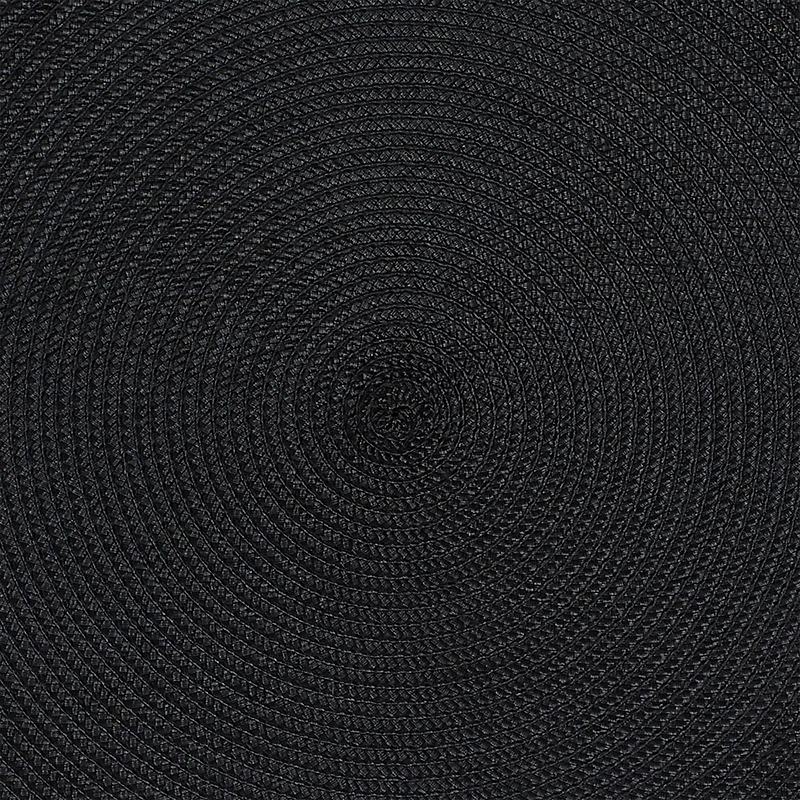 DII® Black Round Placemats, 6ct.