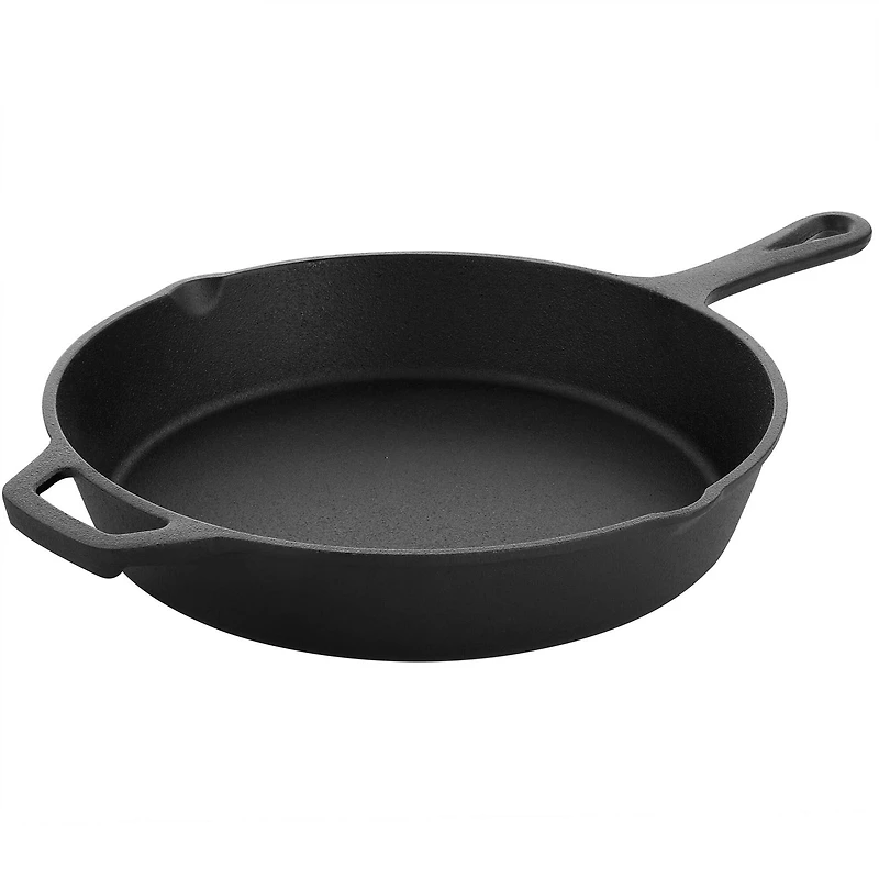 MegaChef 10" Round Black Preseasoned Cast Iron Frying Pan