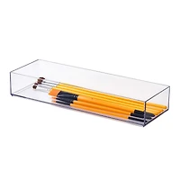 24 Pack: 12" x 4" Clear Stacking Storage Tray by Simply Tidy™