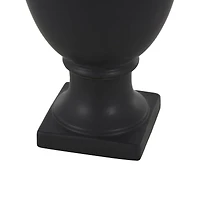 22" Black Ceramic Sleek Amphora Vase