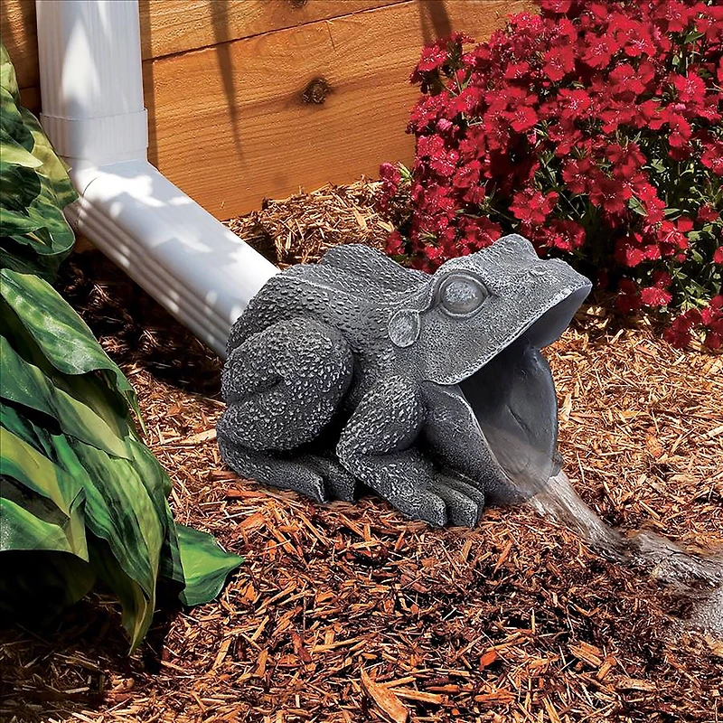 Design Toscano 9.5" Frog Gutter Guardian Downspout Statue