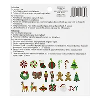 Christmas Glitter Icons 20 Piece Iron-On & Adhesive Patch Set by Celebrate It™