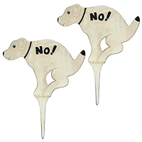 Design Toscano 20" No Pausing Pooch Dog Lawn Stake Signs, 2ct.