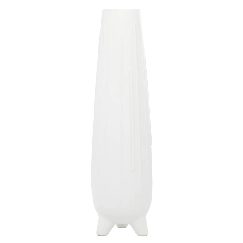 CosmoLiving by Cosmopolitan White Ceramic Contemporary Vase