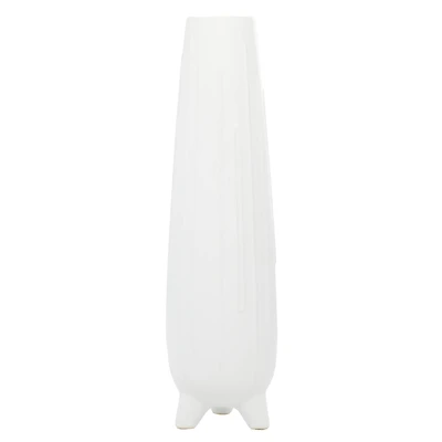 CosmoLiving by Cosmopolitan White Ceramic Contemporary Vase