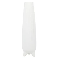 CosmoLiving by Cosmopolitan White Ceramic Contemporary Vase