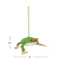 Hello Honey® 4" Green Frog Wool Felt Ornament
