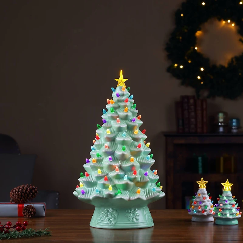 18" Seafoam Nostalgic Christmas Tree