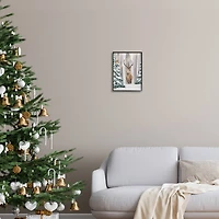 Stupell Industries Seasonal Deer Winter Landscape Framed Giclee Art