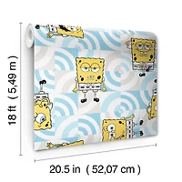 RoomMates SpongeBob SquarePants Funny Faces Peel & Stick Wallpaper