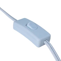 Hello Honey® 9.25" Black & Beige Portable Stoneware Table Lamp with Linen Shade