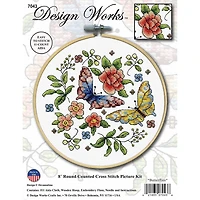 Design Works™ 8'' Round Butterfly Counted Cross Stitch Kit
