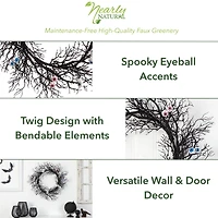 30" Halloween Gazing Eyeballs Twig Wreath