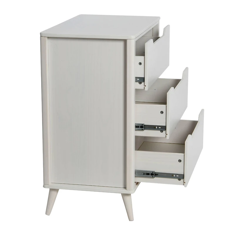 Hello Honey® 37.5" Yume Mid Century Modern Solid Wood 3-Drawer Dresser Chest