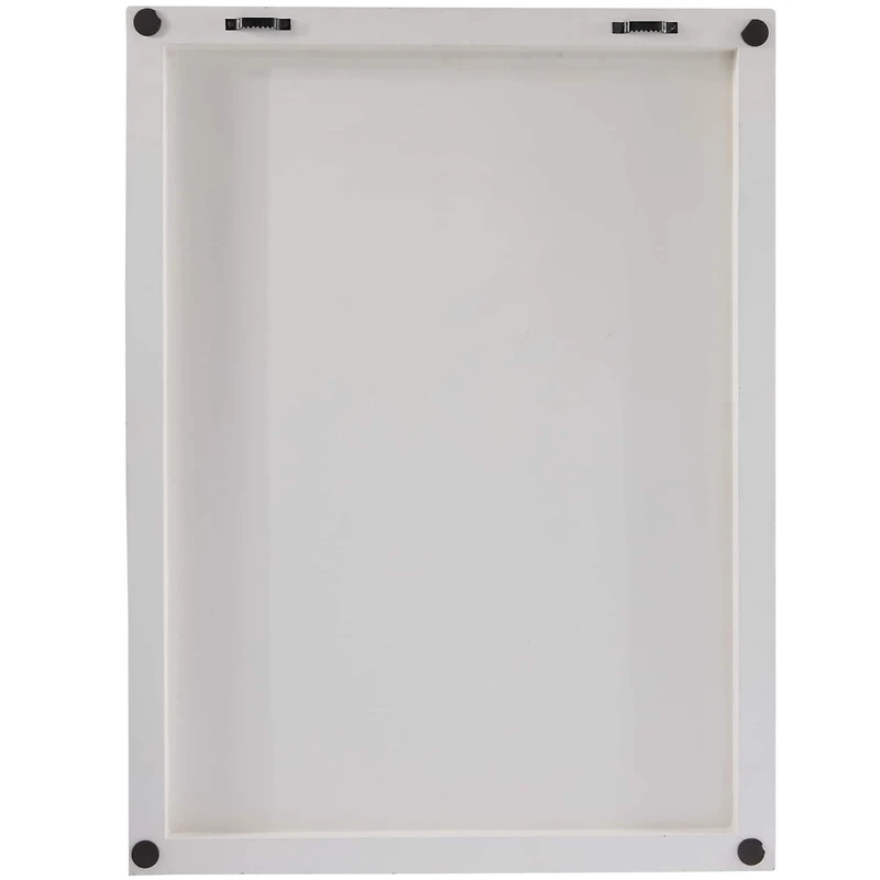 CosmoLiving by Cosmopolitan White Wood Carved Geometric Wall Decor 24" x 2" x 32"