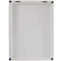 CosmoLiving by Cosmopolitan White Wood Carved Geometric Wall Decor 24" x 2" x 32"