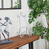 14" Gray Metal Traditional Easel