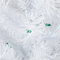 3ft. Pre-Lit White Pine Artificial Christmas Tree, Green Lights