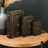 Brown Wooden Traditional Book Box Set