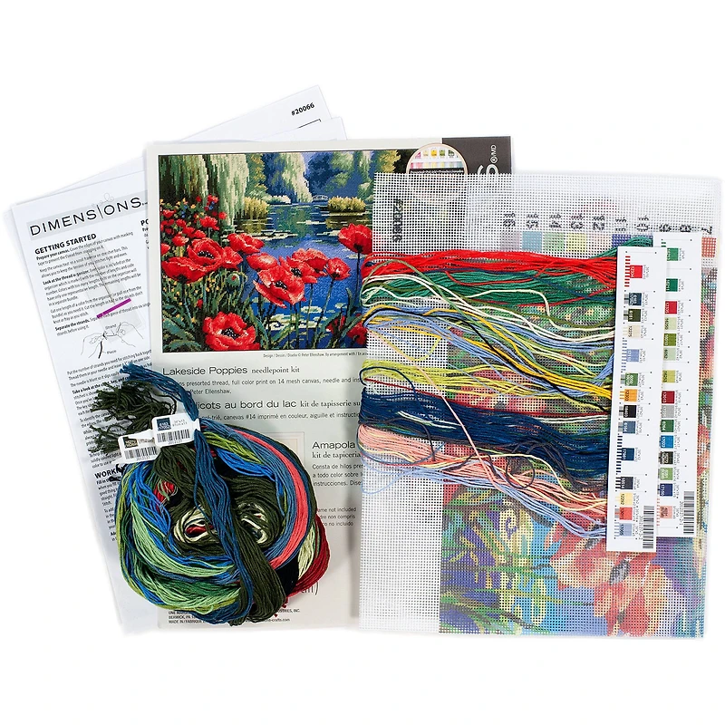 Dimensions® Lakeside Poppies Needlepoint Kit
