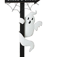 Glitzhome® 42" Lighted Halloween Haunted House Yard Stake