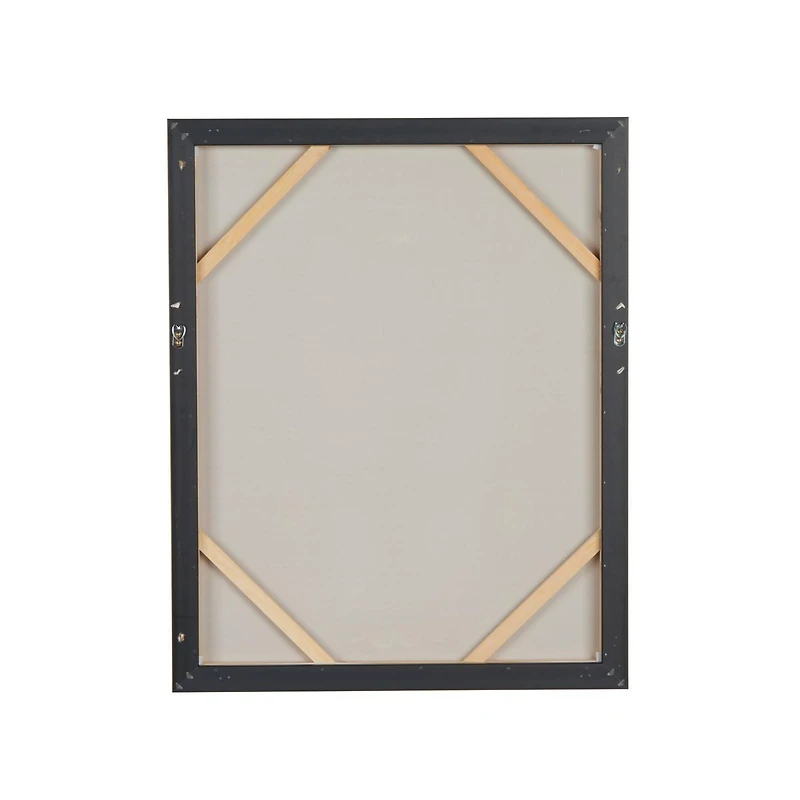 Black Canvas Woman Framed Wall Art with Gold Foil and Jewelry Accents