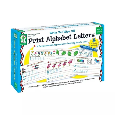Write-on & Wipe-off Print Alphabet Letters