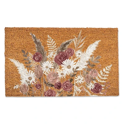 Mauve & Beige Boho Flowers Doormat
