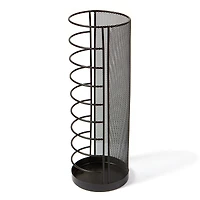 Mind Reader Black Round Wire Basket Umbrella Stand