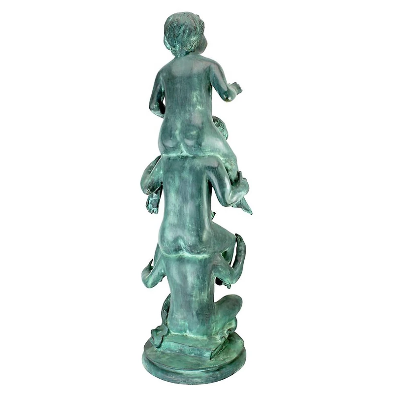 Design Toscano Medium Child's Play Stacked Children Spitting Cast Bronze Statue