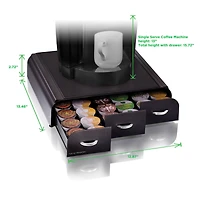 Mind Reader Black 36 Capacity 'Anchor' Triple Drawer Single Serve Coffee Pod Holder