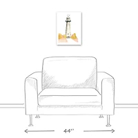 Lighthouse At Dusk 12" x 16" Canvas Wall Art