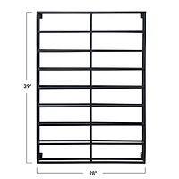 Hello Honey® 39" Black Metal Wall Mount Wine Rack