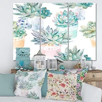 Designart - Pastel Toned Succulent Housplants
