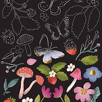 Brea Reese™ 6" x 8" Mushrooms & Strawberries Scratch Art Paper Pad