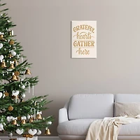 Stupell Industries Grateful Hearts Gather Here Phrase Wall Plaque Art