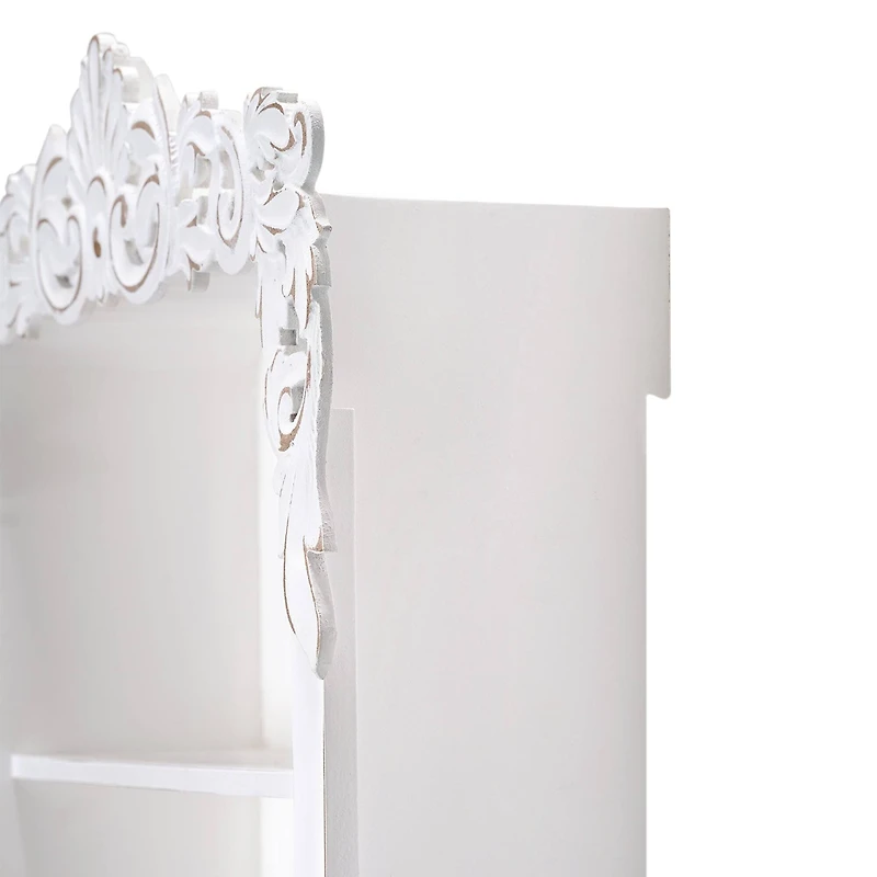 American Art Decor Balos Carved Wall Shelves - 18" x 28" x 6"