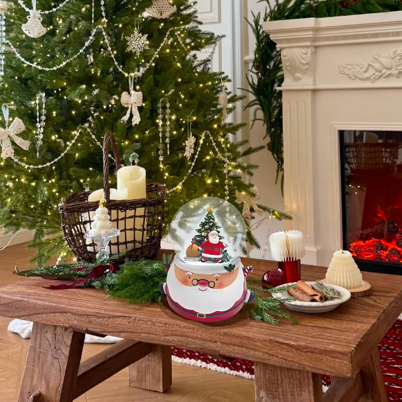 5.75" Santa with Christmas Tree Water Globe by Ashland®