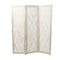 7ft. White 3-Panel Room Divider Screen