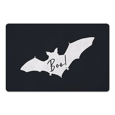 Boo Bat Gray Floor Mat