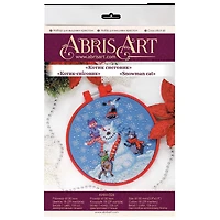 Abris Art Snowman Cat Cross Stitch Kit