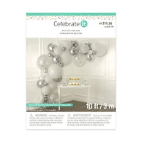 10ft. Silver & White Balloon Garland by Celebrate It™