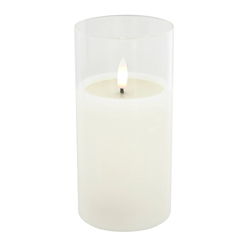 3" x 6" LED Glass Wax Flickering Candle by Ashland
