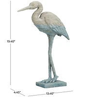 19" Light Blue Ombre Textured Flamingo Sculpture
