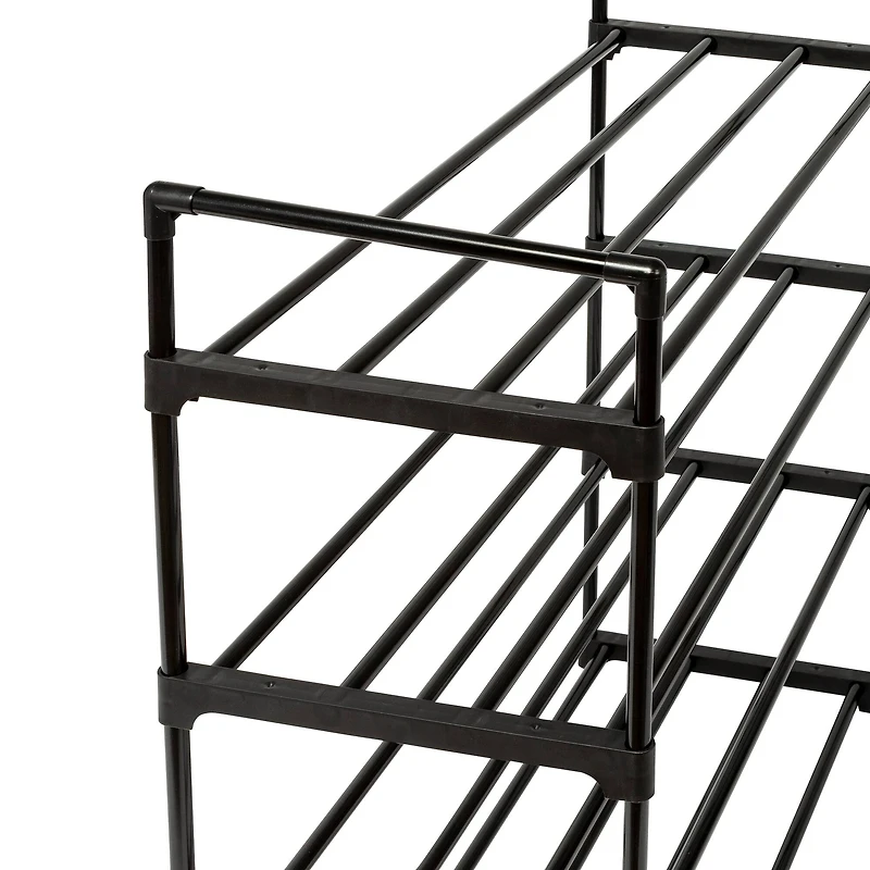 Honey Can Do Black Metal 4-Tier Modular Shoe Rack
