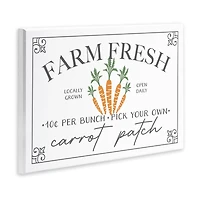 Stupell Industries Farm Fresh Carrot Patch Seasonal Springtime Vegetables Wall Plaque Art