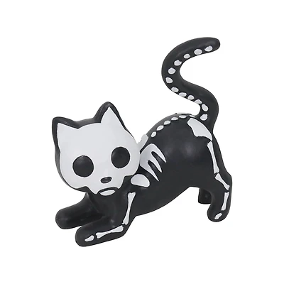 4.75" Black & White Skeleton Cat Tabletop Décor by Ashland®