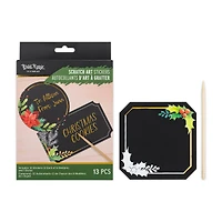 Brea Reese™ Holiday Floral Scratch Art Stickers