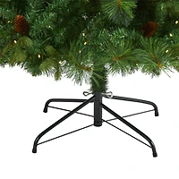 6ft. Pre-Lit West Virginia Mixed Pine Artificial Christmas Tree, Clear LED Lights