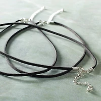 Black Suede Cording Necklace by Bead Landing™